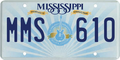 MS license plate MMS610