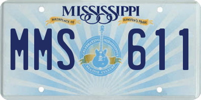 MS license plate MMS611
