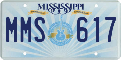 MS license plate MMS617