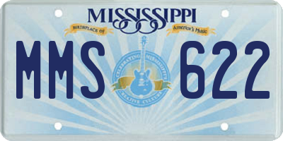 MS license plate MMS622