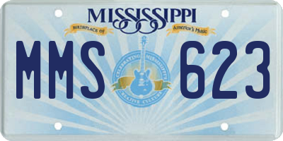 MS license plate MMS623