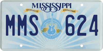MS license plate MMS624