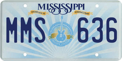 MS license plate MMS636