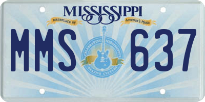 MS license plate MMS637