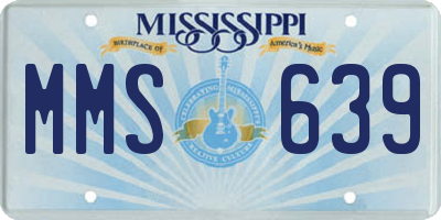MS license plate MMS639