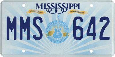 MS license plate MMS642