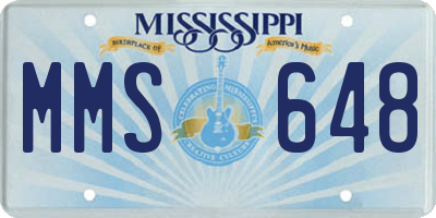 MS license plate MMS648