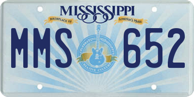 MS license plate MMS652