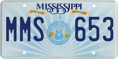 MS license plate MMS653