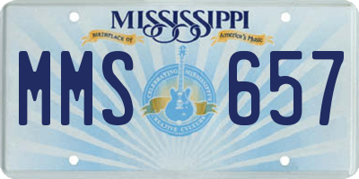 MS license plate MMS657