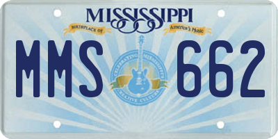 MS license plate MMS662
