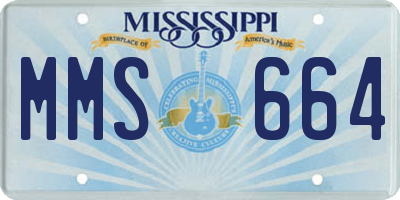 MS license plate MMS664