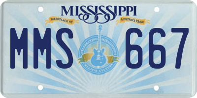 MS license plate MMS667