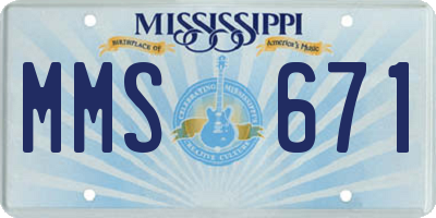 MS license plate MMS671
