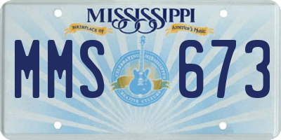 MS license plate MMS673