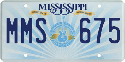 MS license plate MMS675