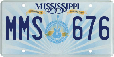 MS license plate MMS676