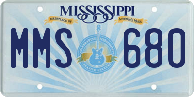MS license plate MMS680