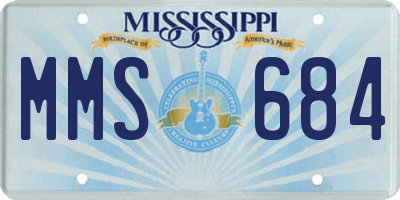 MS license plate MMS684