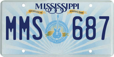 MS license plate MMS687