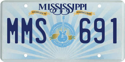 MS license plate MMS691