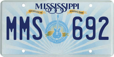 MS license plate MMS692