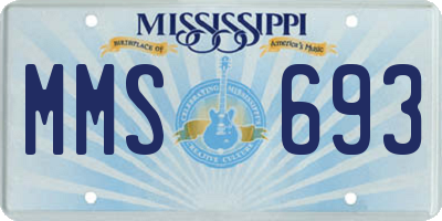 MS license plate MMS693
