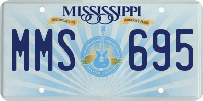 MS license plate MMS695