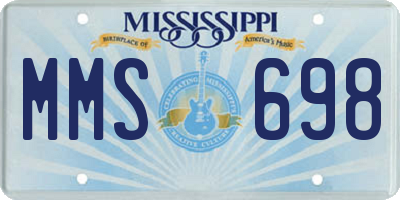 MS license plate MMS698