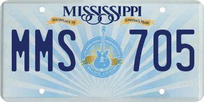 MS license plate MMS705