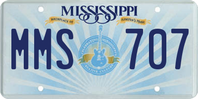 MS license plate MMS707