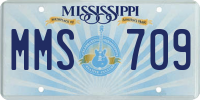 MS license plate MMS709