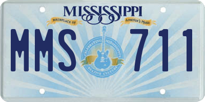 MS license plate MMS711