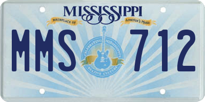 MS license plate MMS712