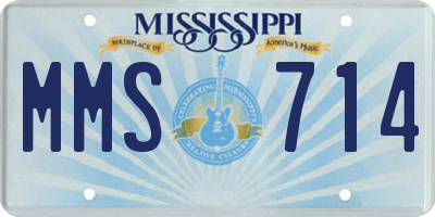 MS license plate MMS714