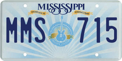 MS license plate MMS715