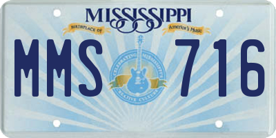 MS license plate MMS716