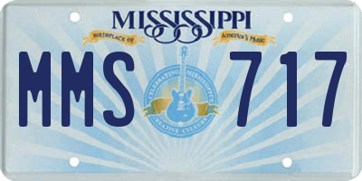 MS license plate MMS717