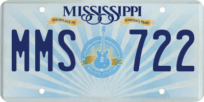 MS license plate MMS722