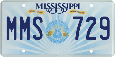 MS license plate MMS729