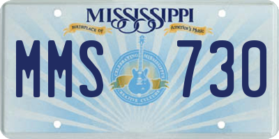 MS license plate MMS730