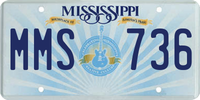 MS license plate MMS736