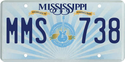 MS license plate MMS738