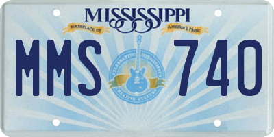 MS license plate MMS740