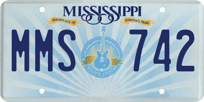 MS license plate MMS742
