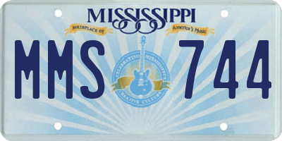 MS license plate MMS744