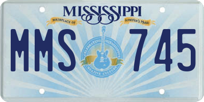 MS license plate MMS745