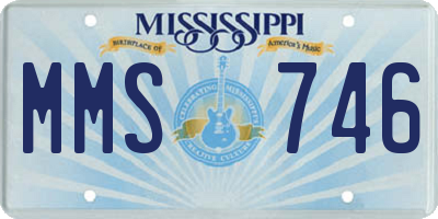 MS license plate MMS746
