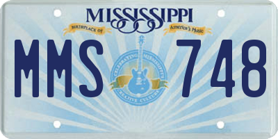 MS license plate MMS748