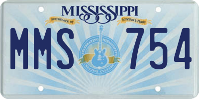 MS license plate MMS754
